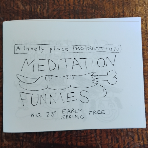 Cover of a minicomic, Meditation Funnies number 28. Features a severed finger. 