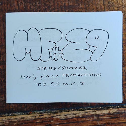 Cover of a minicomic, Meditation Funnies number 29, says MF#29 in bubble letters. 
